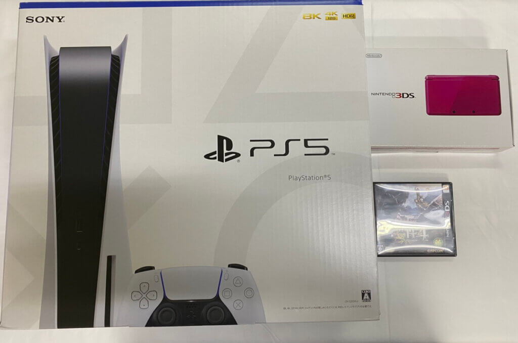 PS5本体、3DS本体、ソフトを計3点買取しました！