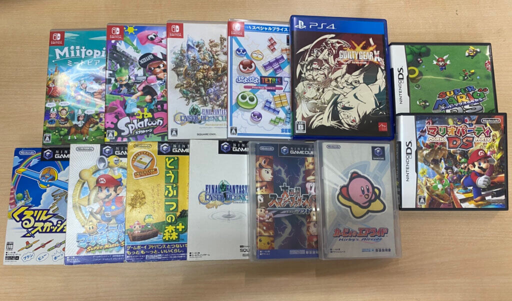 Switch、ゲームキューブ、PS4、DSソフトを計13点買取しました！