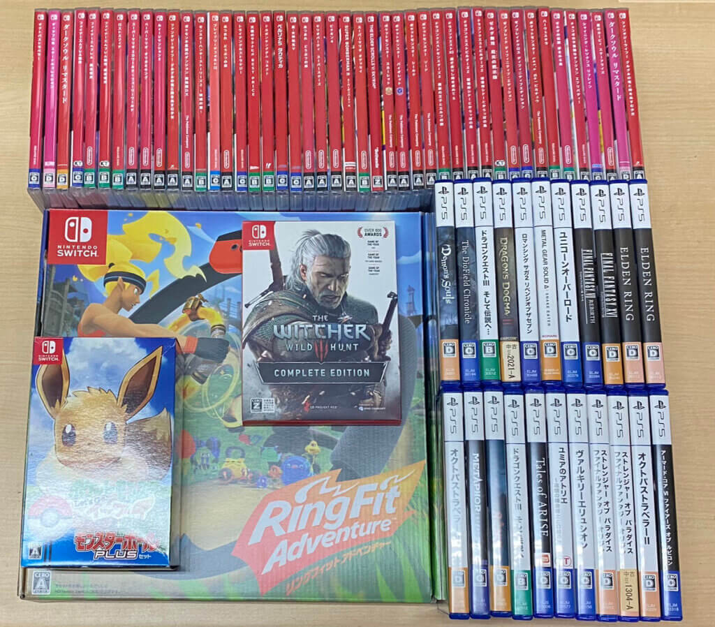 Nintendo Switch、PS4ソフト、周辺機器を計73点買取しました!