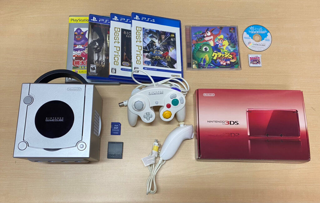 ゲームキューブ本体、3DS本体、コントローラー、周辺機器、ソフトを計13点買取しました！
