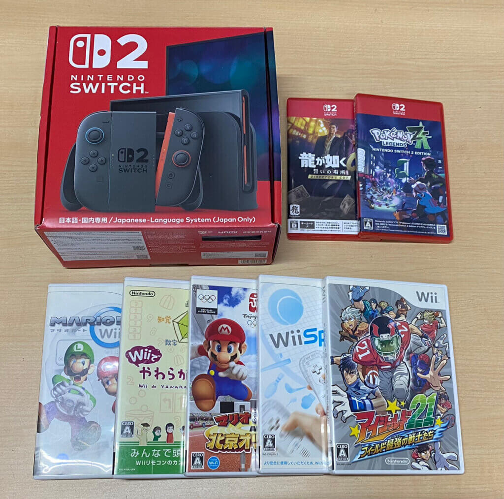 Nintendo Switch 2(日本語・国内専用)、ソフトを計8点買取しました！