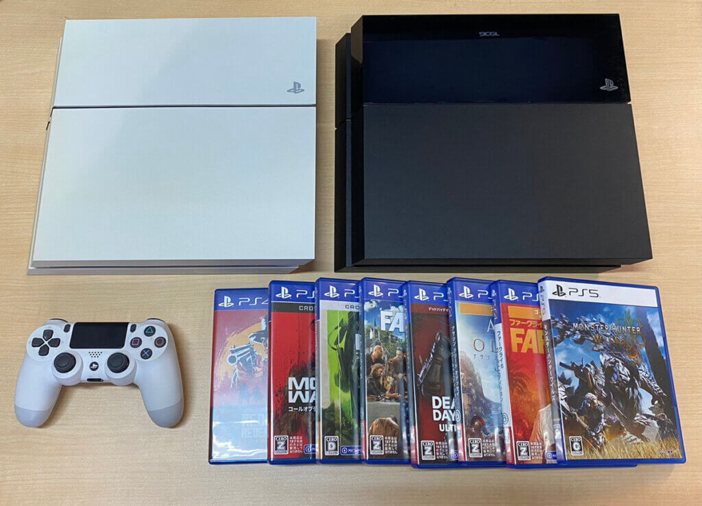 PS4本体、コントローラー、ソフトを計11点買取しました！