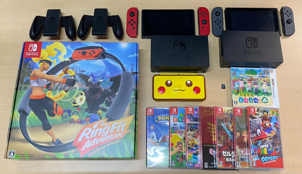 Switch本体、New2DSLL本体、周辺機器、ソフトを計21点買取しました！