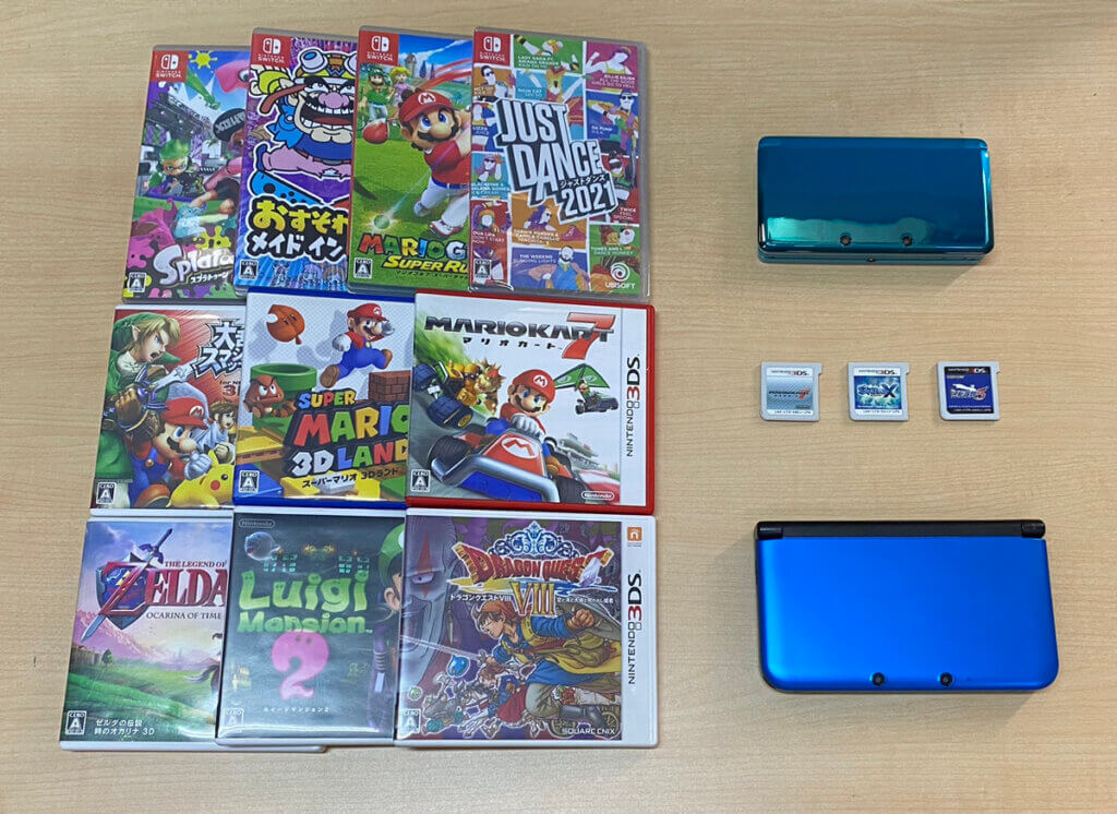 3DSLL本体、3DS本体、ソフトを計15点買取しました！