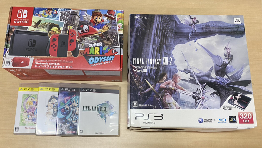 Switch スーパーマリオオデッセイセット、　　　PS3 FINALFANTASYXIII2LIGHTNINGEDITIONVer.2、ソフトを計6点買取しました！