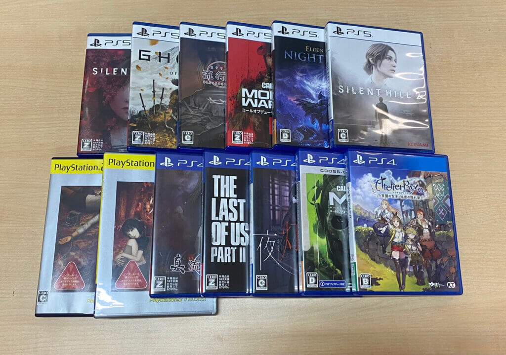 PS2・PS4・PS5ソフトを計13点買取しました！