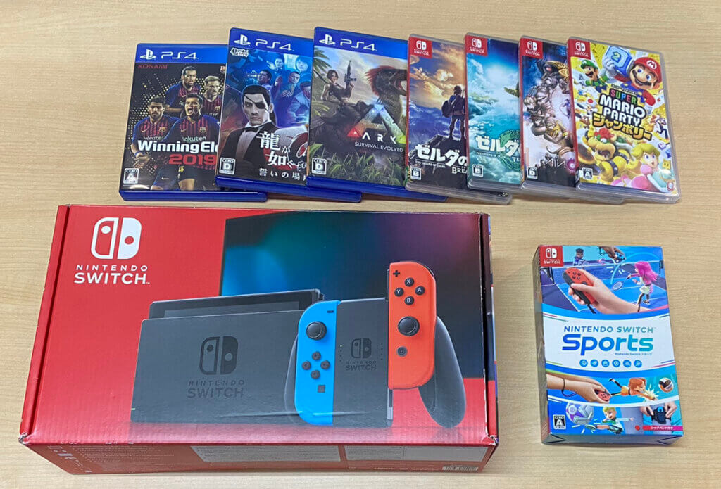 Switch本体、ソフトを計9点買取しました！