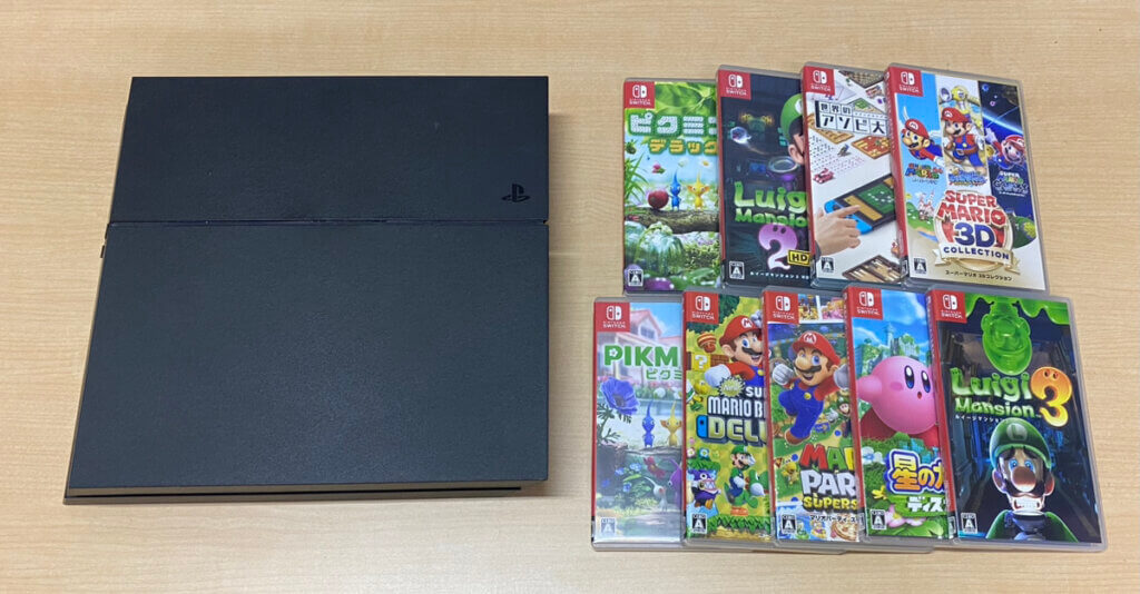 PS4本体、Switchソフトを計10点買取しました！