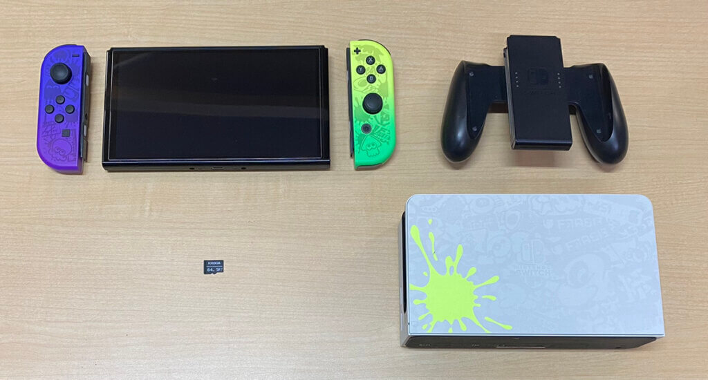 Switch 本体 (有機ELモデル) スプラトゥーン3エディション、コントローラー、周辺機器を計6点買取しました！
