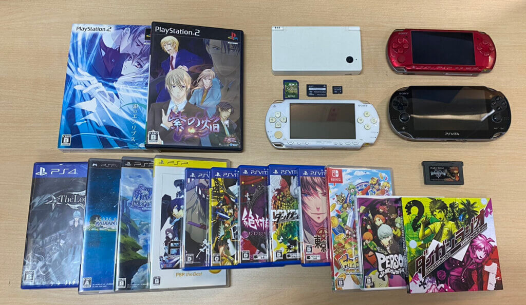 PSVita 本体、PSP 本体、DSi 本体、周辺機器、ソフトを計22点買取しました！