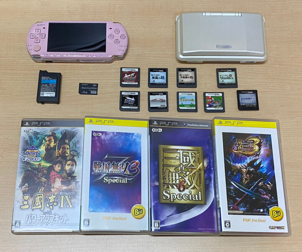 PSP 本体、DS 本体、周辺機器、ソフトを計17点買取しました！