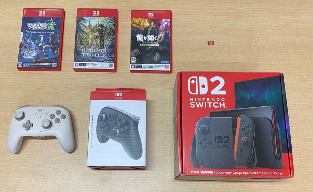 Switch2 本体（日本語・国内専用）、コントローラー、周辺機器、ソフトを計7点買取しました！