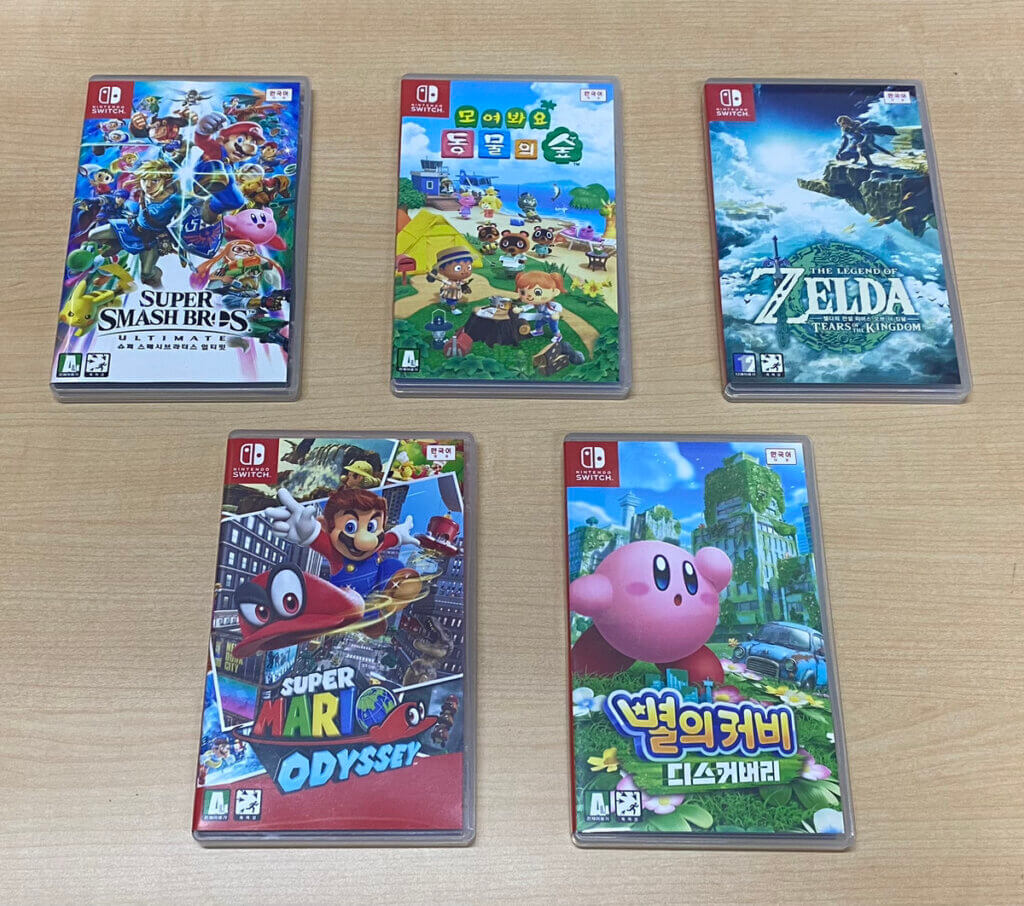 Switchソフト（韓国版）を計5点買取しました！