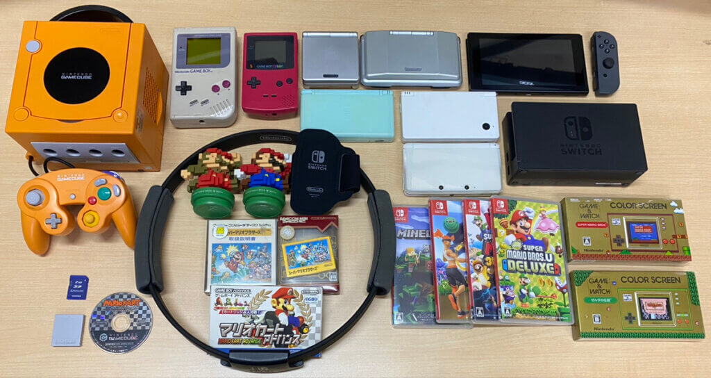 ゲームボーイ、ゲームボーイアドバンスSP 、ゲーム＆ウォッチ、DS、DSLite、DSi、3DS、Switch、ゲームキューブ本体、周辺機器、ソフトを計28点買取しました！