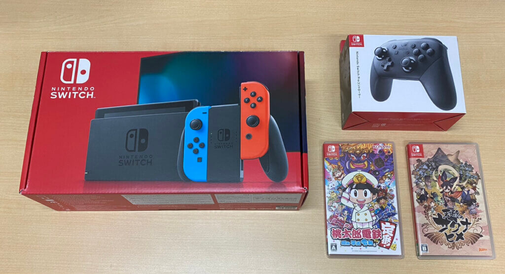 Switch 本体、コントローラー、ソフトを計4点買取しました！