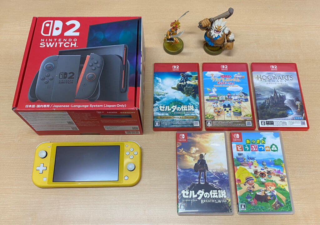 Switch2 本体（日本語・国内専用）、Switch Lite 本体、ソフト、amiiboを計9点買取しました！