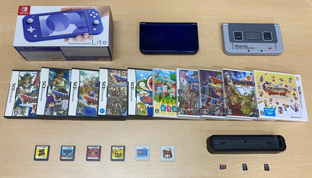 Switch Lite 本体、New3DS LL本体、New3DS LL 本体スーパーファミコンエディション、周辺機器、ソフトを計23点買取しました！