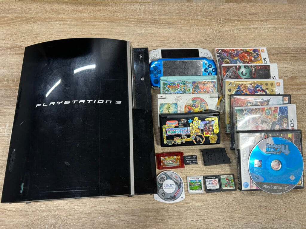 PS3本体、PSP本体、DSLite本体、DSi本体、ソフト等を計20点買取しました！