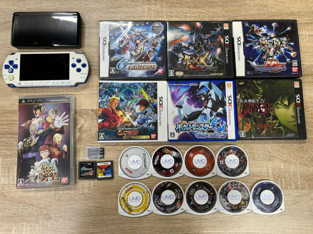 3DS本体、PSP本体、ソフト等を計21点買取しました！