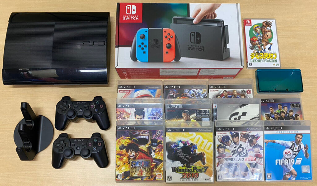 Switch 本体、3DS 本体、コントローラー、周辺機器、ソフトを計18点買取しました！
