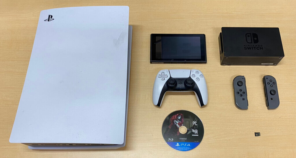 PS5 本体、Switch 本体、コントローラー、周辺機器、ソフトを計8点買取しました！