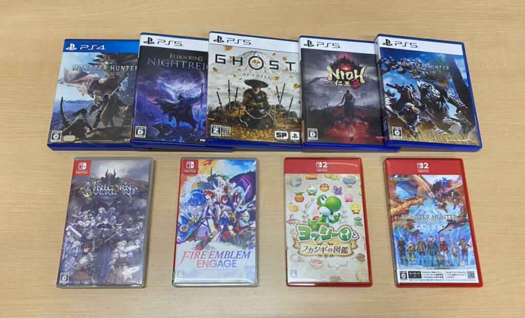 Switch2・Switch・PS5・PS4ソフトを計9点買取しました！