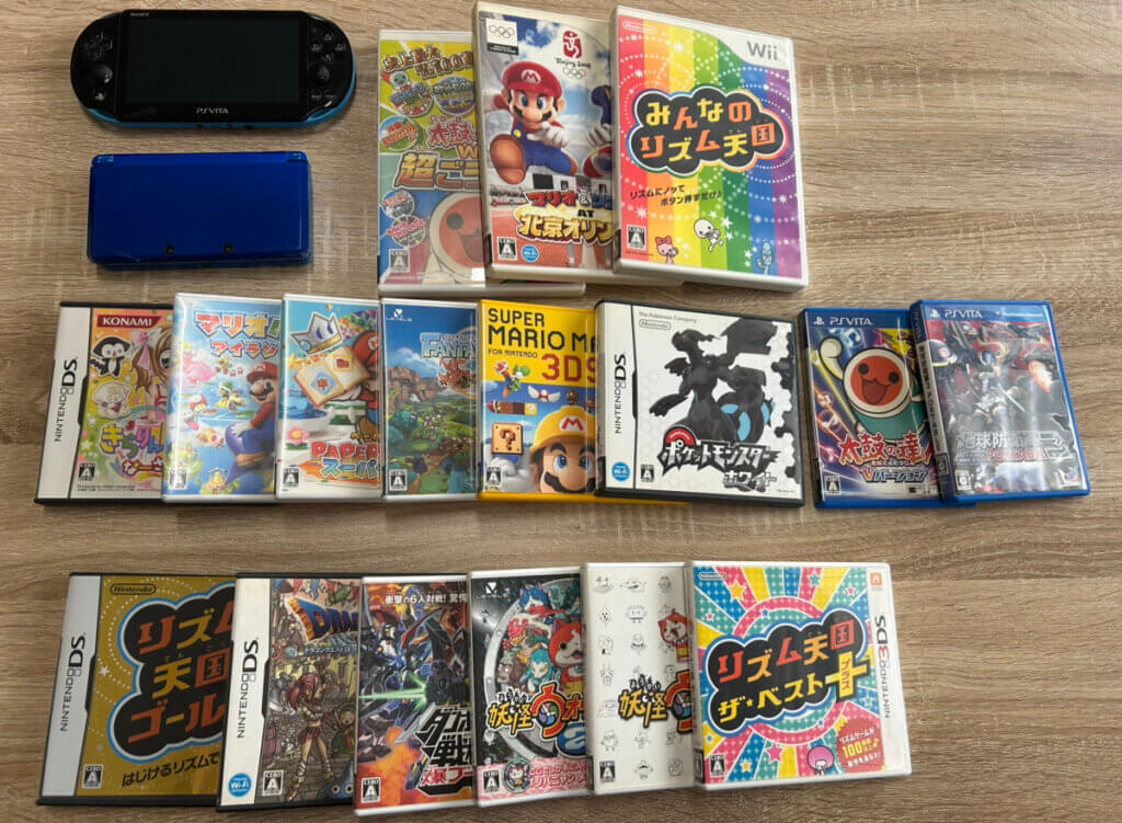 PlayStationVita、ニンテンドー3DS本体、Wiiソフト等を計19点買取しました！