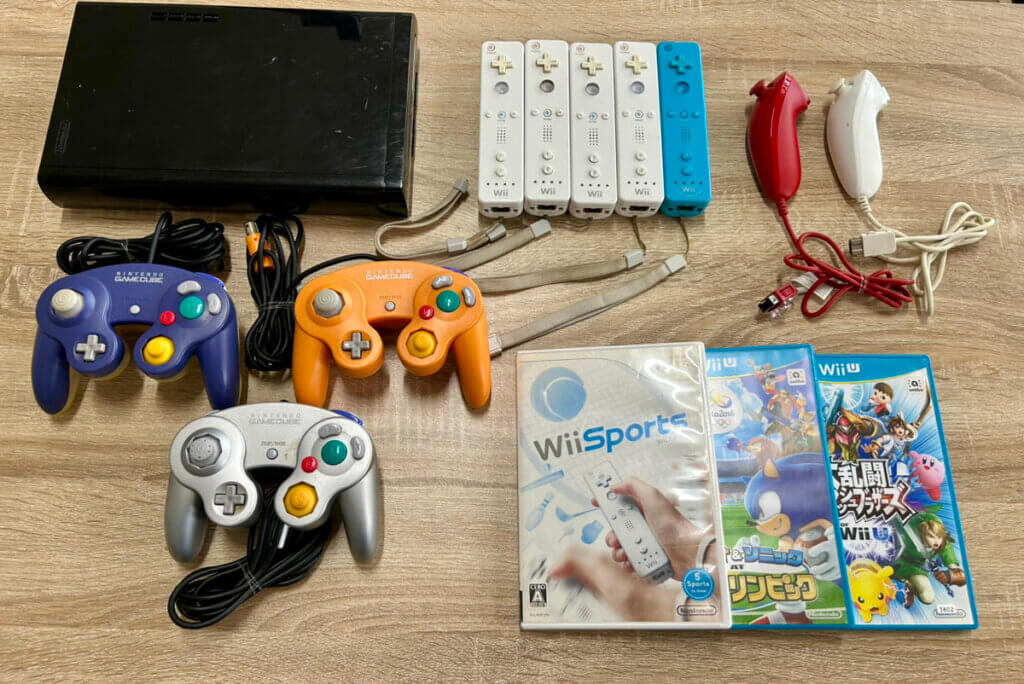 WiiU本体、Wiiリモコン、ゲームキューブコントローラー、Wiiソフト等を計14点買取しました！