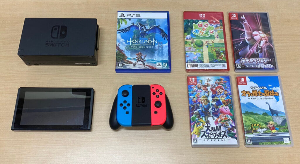 Switch 本体、コントローラー、周辺機器、ソフトを計10点買取しました！